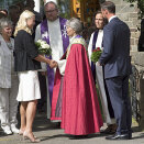 22. juli: Kronprinsparet deltar på Minnegudstjenesten i Hole kirke ved Utøya (Foto: Terje Bendiksby, NTB Scanpix).